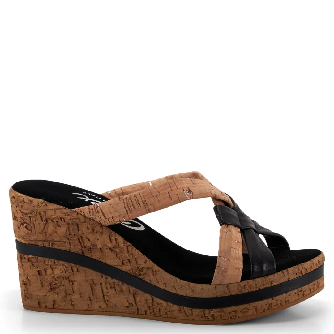 Onex Shoes Simona / Cork Black Combo