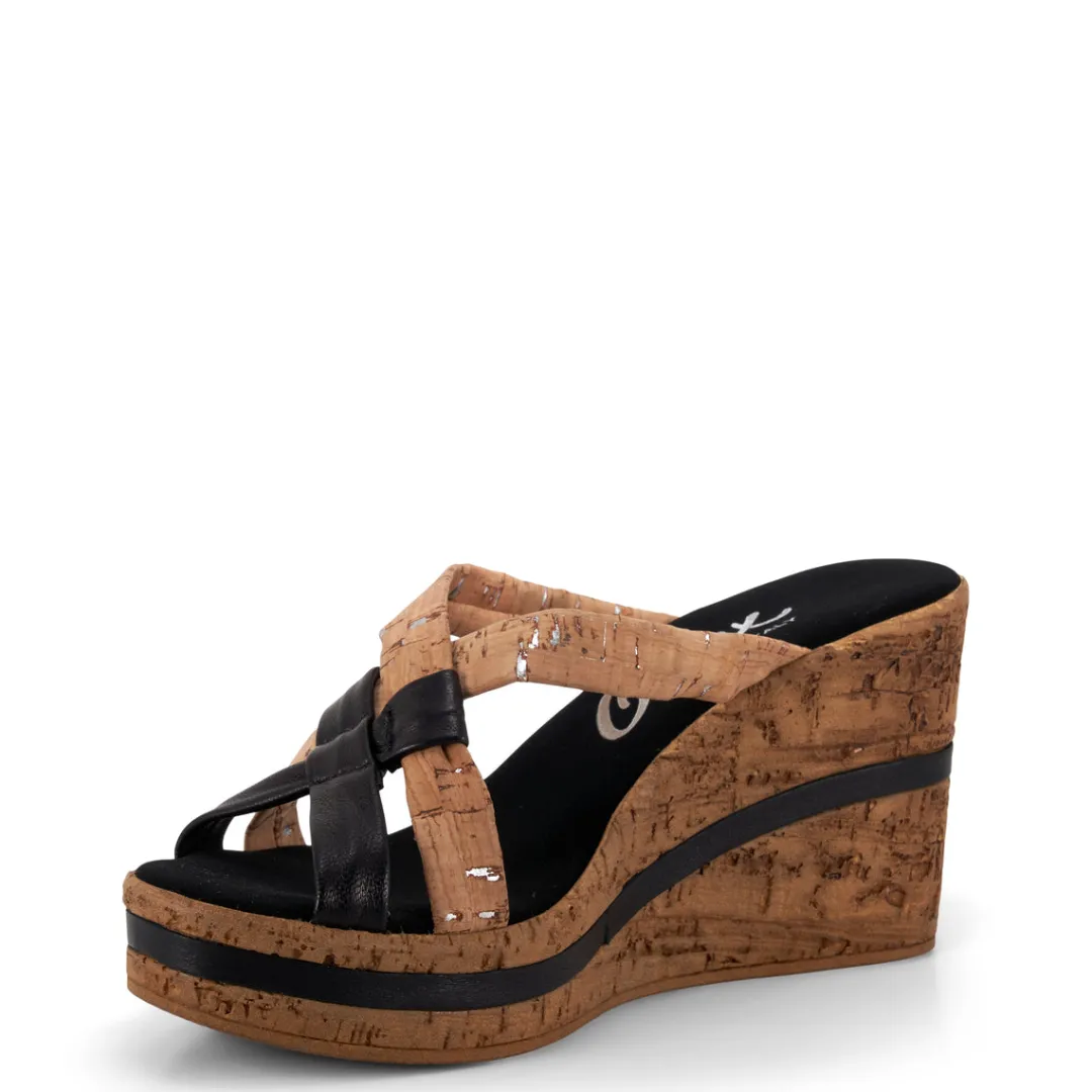 Onex Shoes Simona / Cork Black Combo